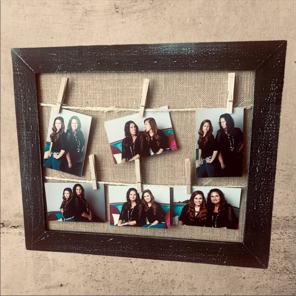 Rustic Wood & Burlap Photo Collage by PTM IMAGES